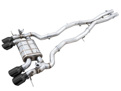 AWE SwitchPath Catback Exhaust (BMW G8X M3/M4) - Diamond Black Tips