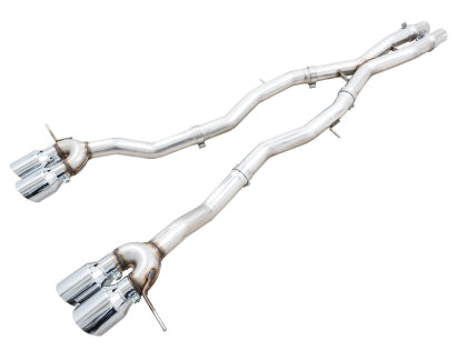 AWE Track Edition Catback Exhaust (BMW G8X M3/M4) - Chrome Silver Tips