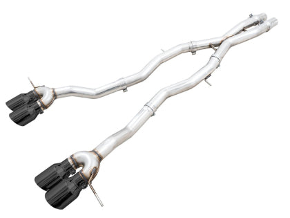 AWE Track Edition Catback Exhaust (BMW G8X M3/M4) - Diamond Black Tips