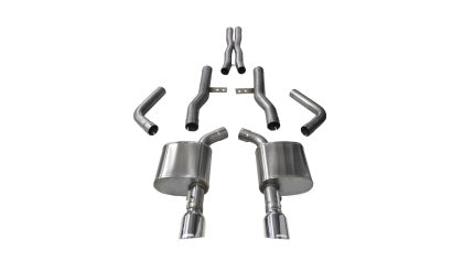 Corsa (2015+ Dodge Charger SRT/Scat Pack/R/T 6.4L) Polished Xtreme Cat-Back Exhaust