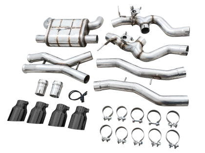 AWE SwitchPath Catback Exhaust (BMW G8X M3/M4) - Diamond Black Tips