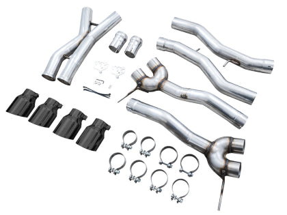 AWE Track Edition Catback Exhaust (BMW G8X M3/M4) - Diamond Black Tips