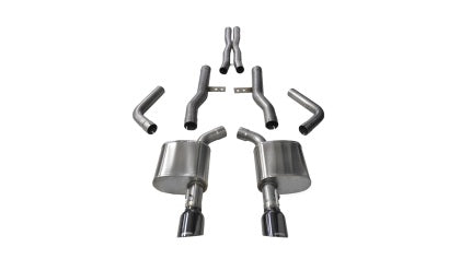 Corsa (2015+ Dodge Charger SRT/Scat Pack/R/T 6.4L) Xtreme Cat-Back Exhaust BLACK