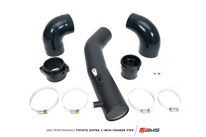 AMS Performance (2020+ Toyota GR Supra A90) Aluminum 3in Charge Pipe Kit